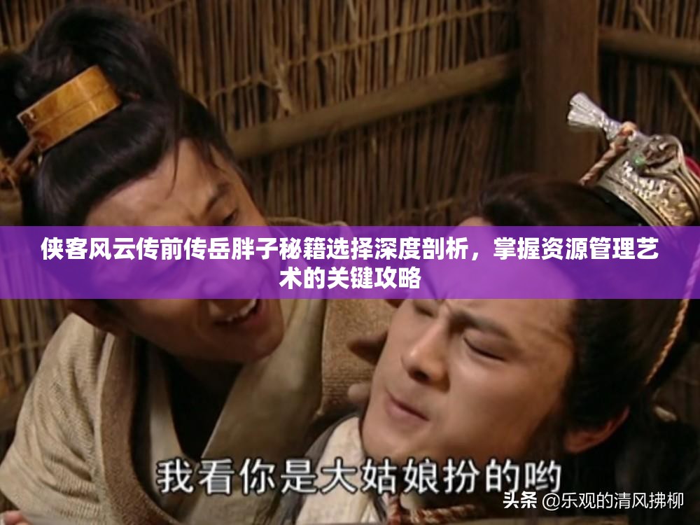 侠客风云传前传岳胖子秘籍选择深度剖析，掌握资源管理艺术的关键攻略