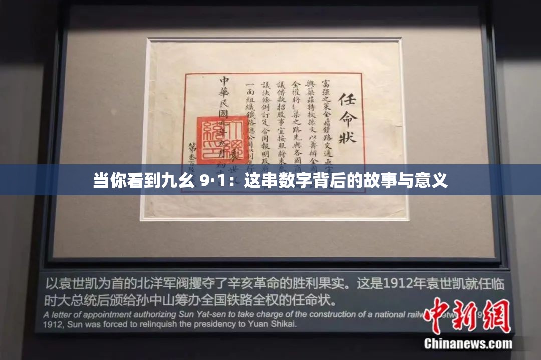 当你看到九幺 9·1：这串数字背后的故事与意义