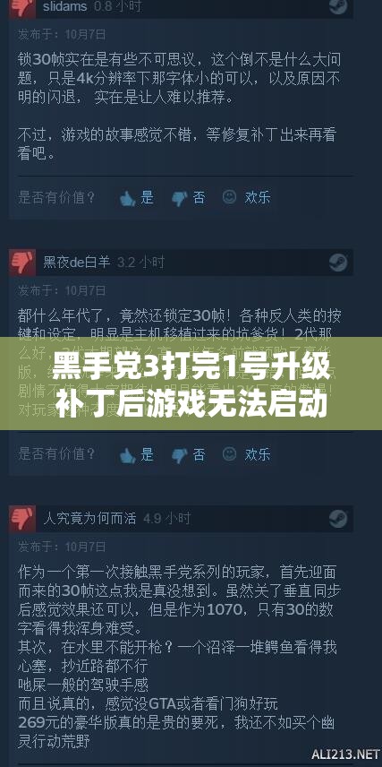 黑手党3打完1号升级补丁后游戏无法启动？全面解决方法深度解析