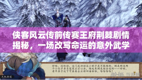侠客风云传前传赛王府荆棘剧情揭秘，一场改写命运的意外武学奇缘