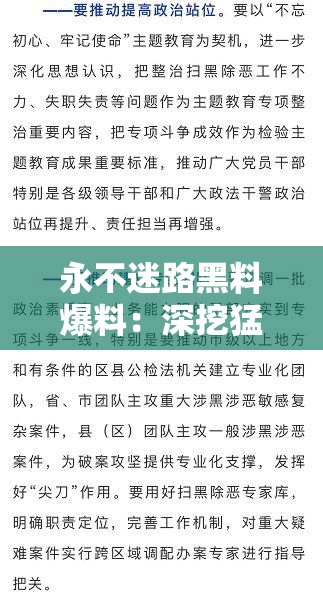 永不迷路黑料爆料：深挖猛料，独家揭秘