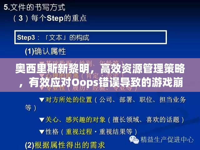 奥西里斯新黎明，高效资源管理策略，有效应对Oops错误导致的游戏崩溃