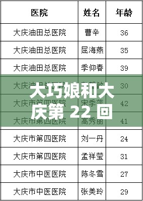 大巧娘和大庆第 22 回的区别：深度剖析与细致比较