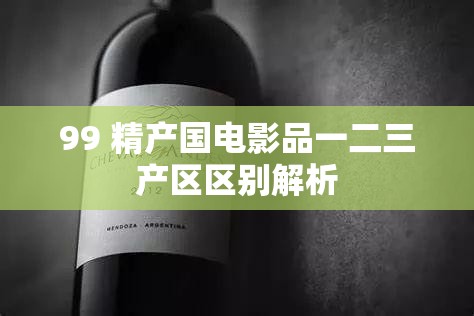 99 精产国电影品一二三产区区别解析