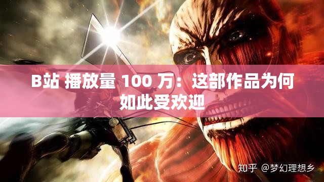 B站 播放量 100 万：这部作品为何如此受欢迎