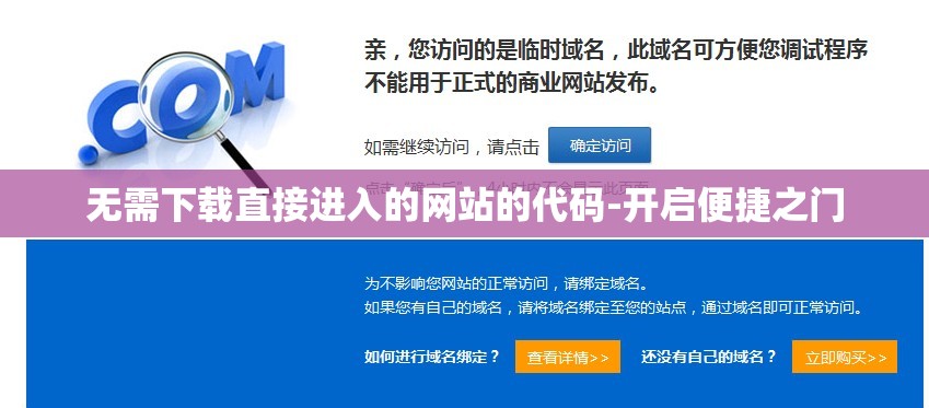 无需下载直接进入的网站的代码-开启便捷之门