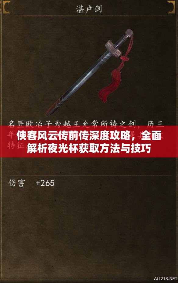 侠客风云传前传深度攻略，全面解析夜光杯获取方法与技巧