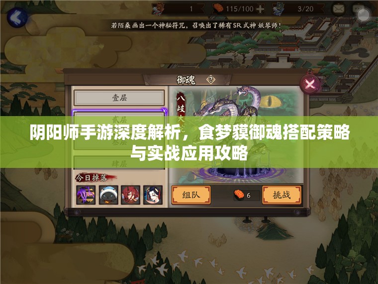 阴阳师手游深度解析，食梦貘御魂搭配策略与实战应用攻略