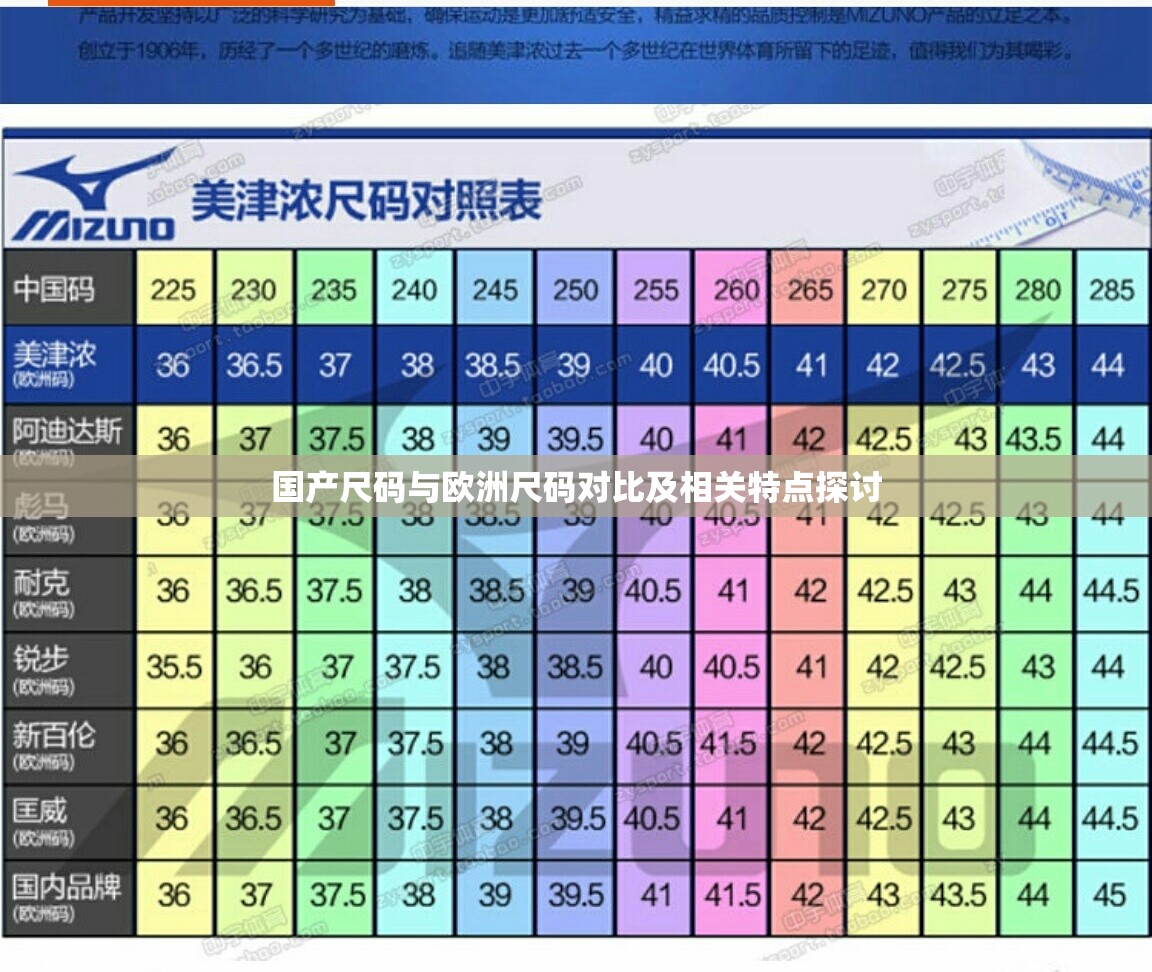 国产尺码与欧洲尺码对比及相关特点探讨