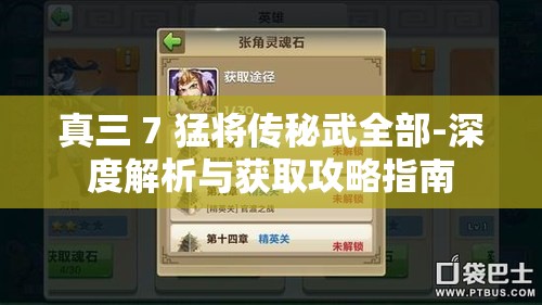 真三 7 猛将传秘武全部-深度解析与获取攻略指南