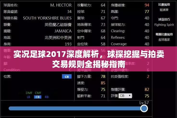 实况足球2017深度解析，球探挖掘与拍卖交易规则全揭秘指南