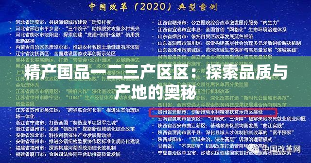 精产国品一二三产区区：探索品质与产地的奥秘