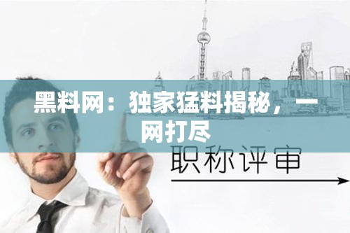 黑料网：独家猛料揭秘，一网打尽