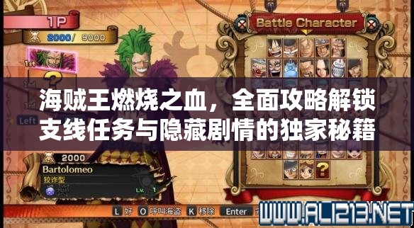 海贼王燃烧之血，全面攻略解锁支线任务与隐藏剧情的独家秘籍