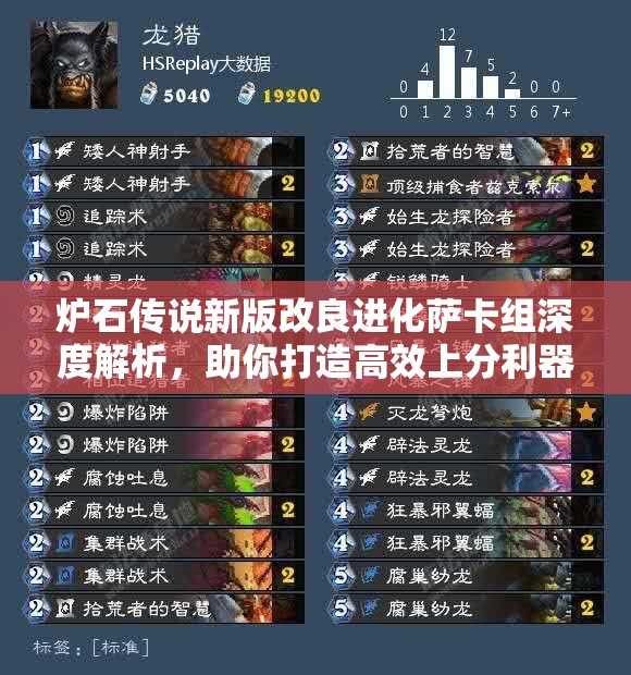 炉石传说新版改良进化萨卡组深度解析，助你打造高效上分利器