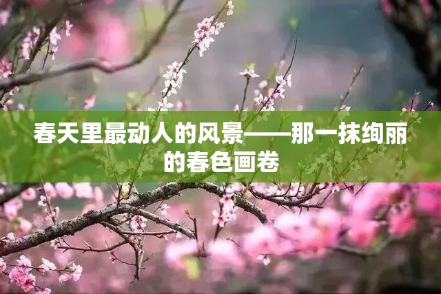 春天里最动人的风景——那一抹绚丽的春色画卷