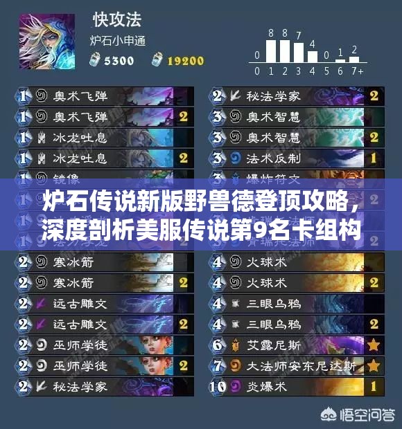 炉石传说新版野兽德登顶攻略，深度剖析美服传说第9名卡组构建