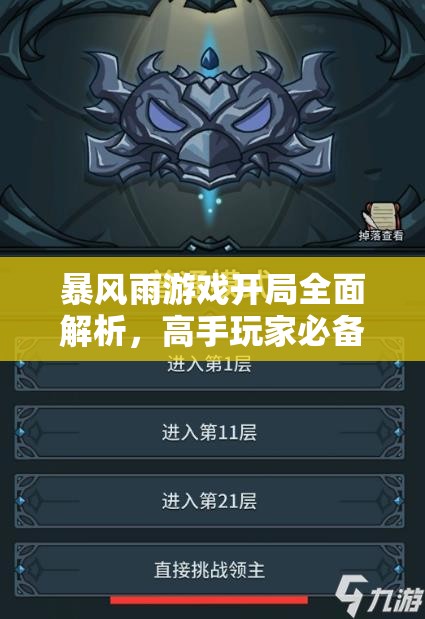 暴风雨游戏开局全面解析，高手玩家必备的前期制胜策略与心得