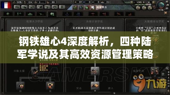 钢铁雄心4深度解析，四种陆军学说及其高效资源管理策略