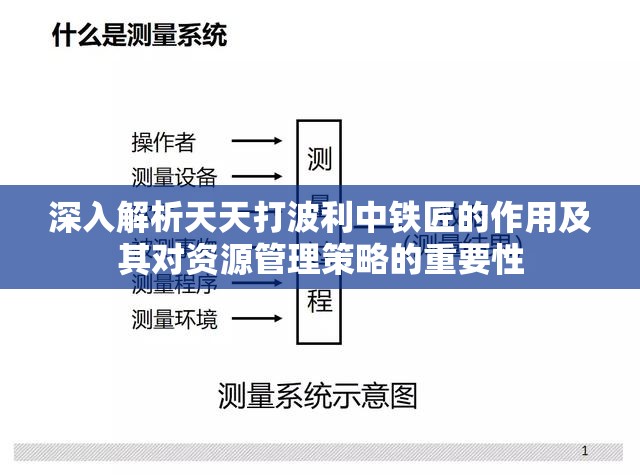 深入解析天天打波利中铁匠的作用及其对资源管理策略的重要性