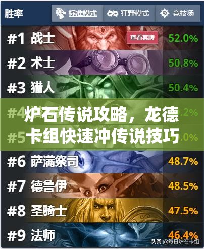 炉石传说攻略，龙德卡组快速冲传说技巧及外服传说排名深度解析
