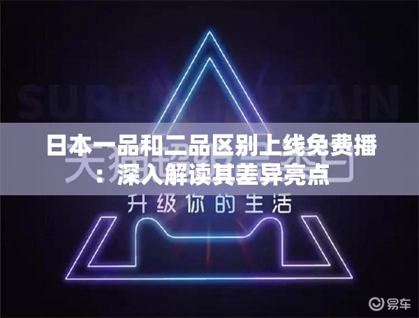 日本一品和二品区别上线免费播：深入解读其差异亮点