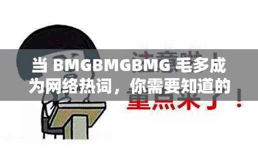 当 BMGBMGBMG 毛多成为网络热词，你需要知道的事
