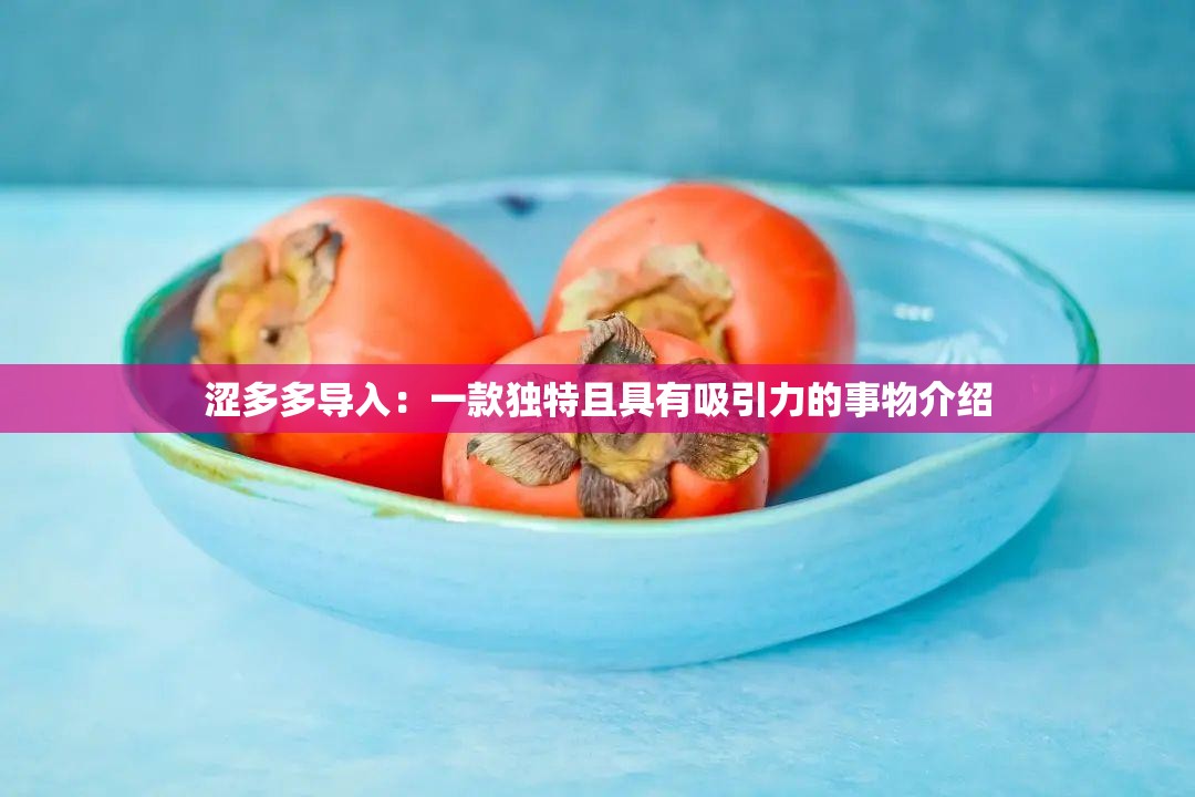 涩多多导入：一款独特且具有吸引力的事物介绍