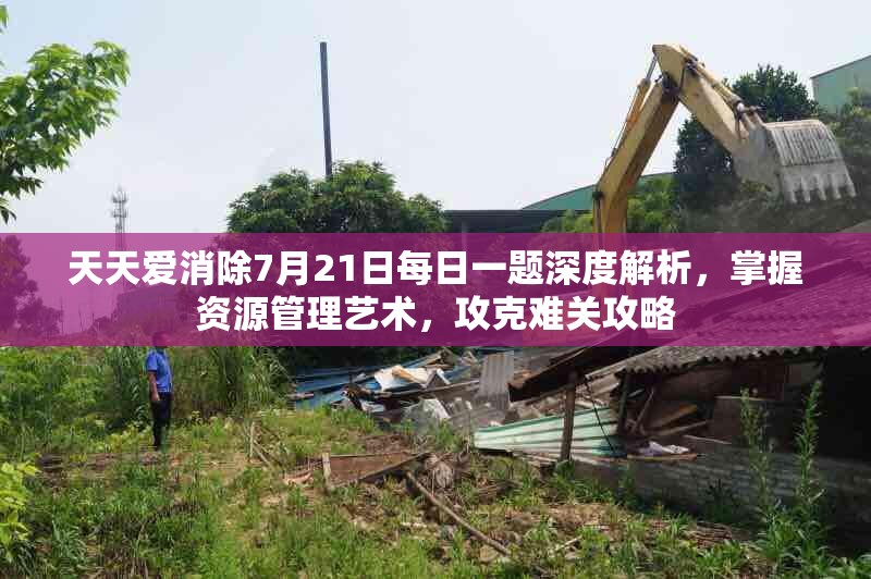 天天爱消除7月21日每日一题深度解析，掌握资源管理艺术，攻克难关攻略