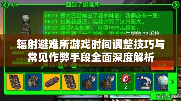 辐射避难所游戏时间调整技巧与常见作弊手段全面深度解析