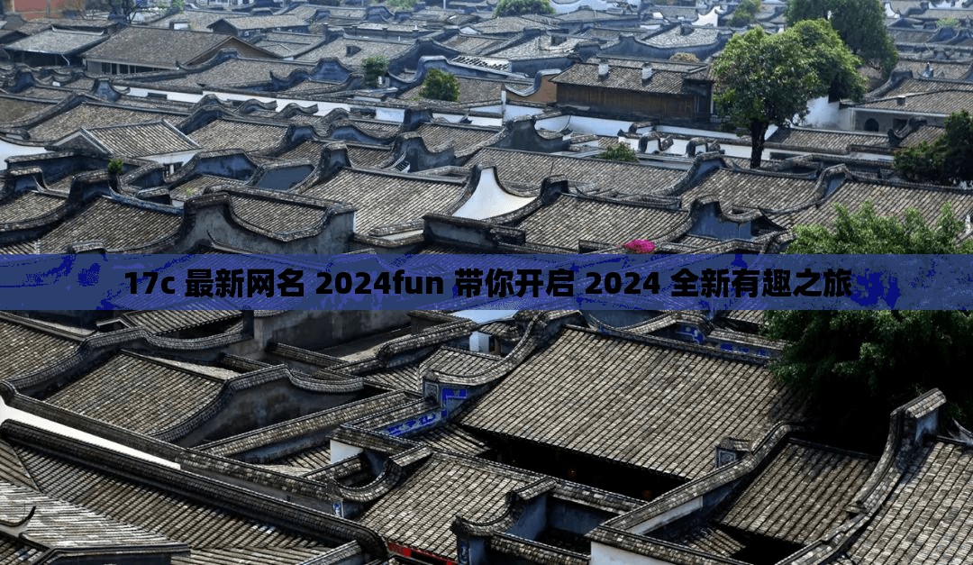 17c 最新网名 2024fun 带你开启 2024 全新有趣之旅