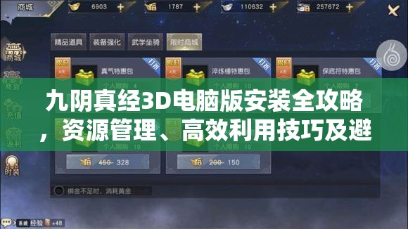 九阴真经3D电脑版安装全攻略，资源管理、高效利用技巧及避免浪费指南