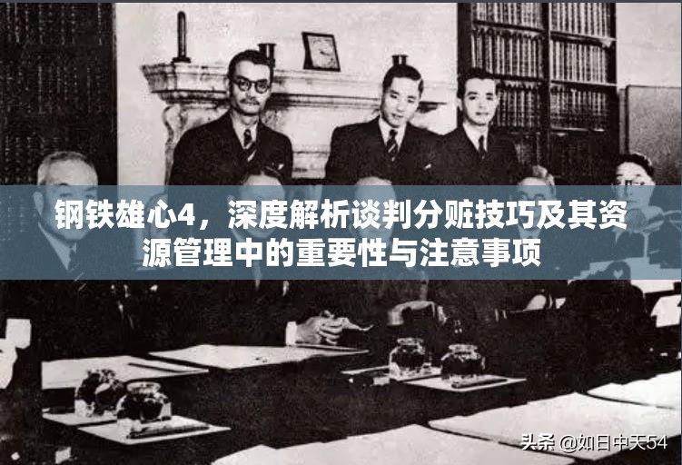 钢铁雄心4，深度解析谈判分赃技巧及其资源管理中的重要性与注意事项