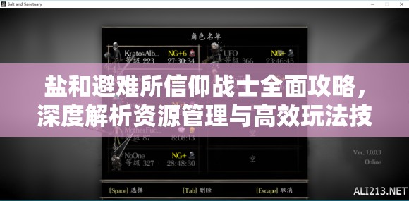 盐和避难所信仰战士全面攻略，深度解析资源管理与高效玩法技巧