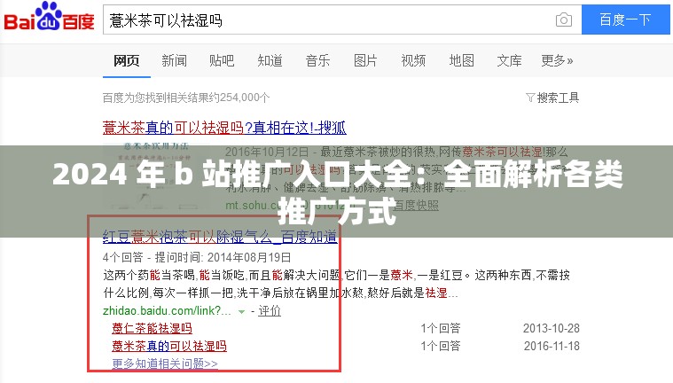 2024 年 b 站推广入口大全：全面解析各类推广方式