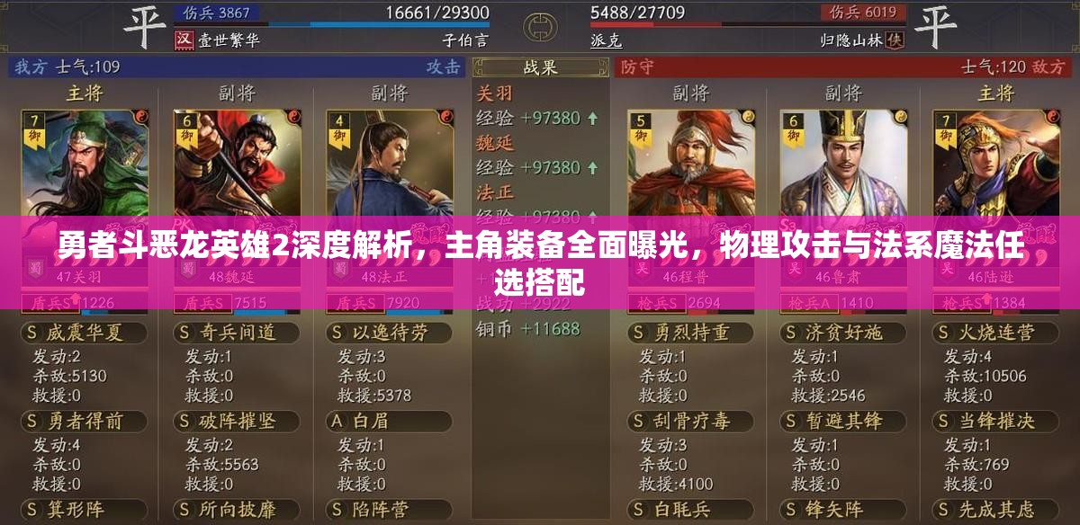 勇者斗恶龙英雄2深度解析，主角装备全面曝光，物理攻击与法系魔法任选搭配