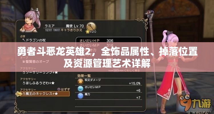 勇者斗恶龙英雄2，全饰品属性、掉落位置及资源管理艺术详解