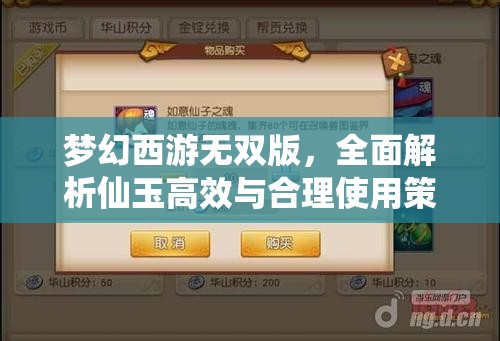 梦幻西游无双版，全面解析仙玉高效与合理使用策略分享