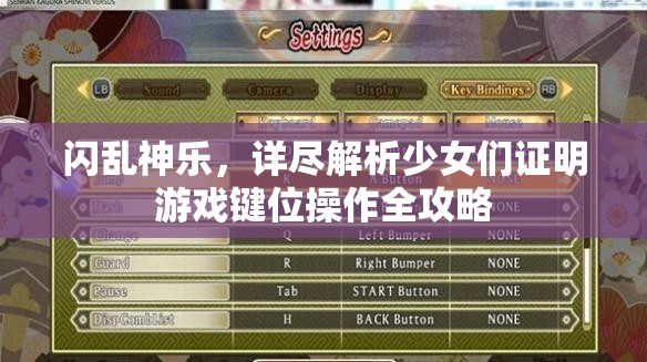 闪乱神乐，详尽解析少女们证明游戏键位操作全攻略