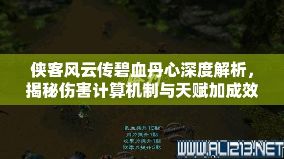 侠客风云传碧血丹心深度解析，揭秘伤害计算机制与天赋加成效果的奥秘