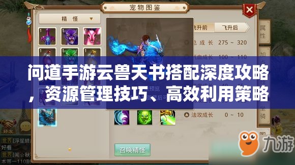 问道手游云兽天书搭配深度攻略，资源管理技巧、高效利用策略及价值最大化指南